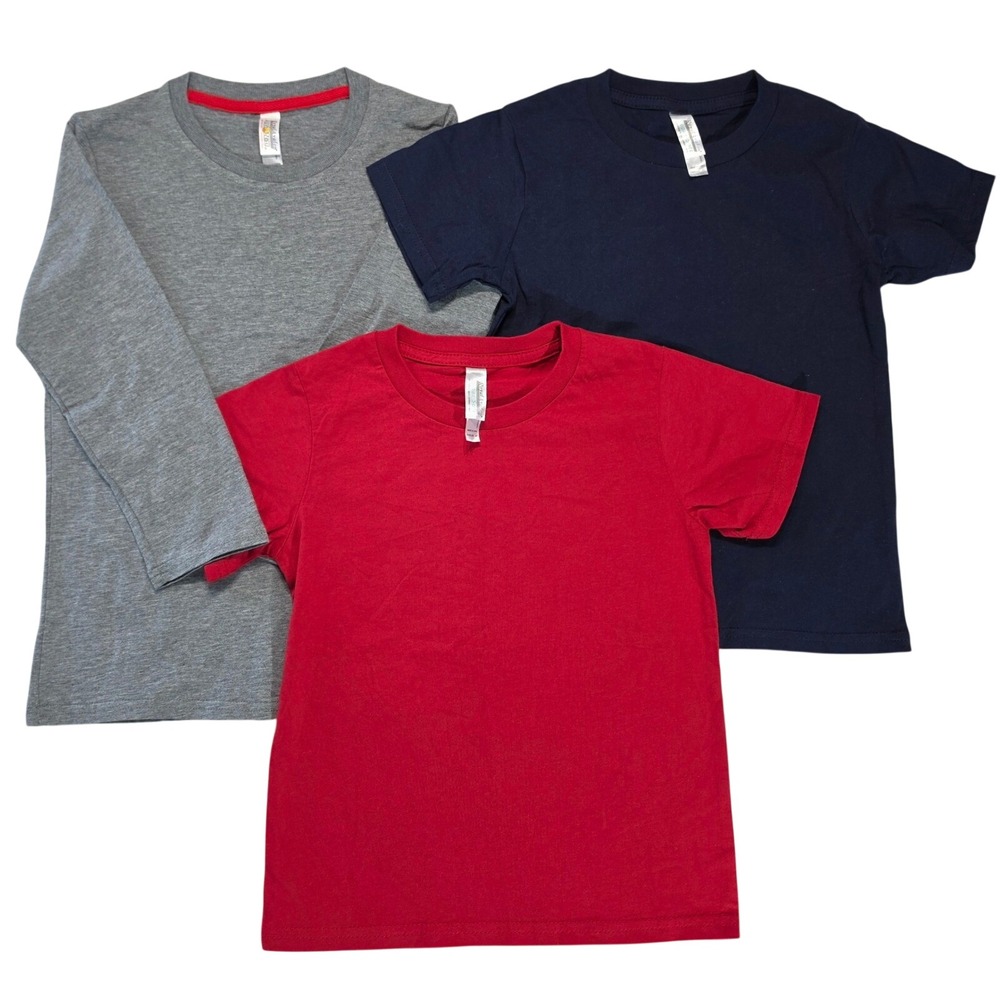 Royal Avalon Toddler Boys T-Shirt Bundle 4T Red Navy Grey UV Protection 3 Pack